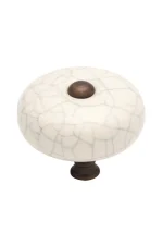 TRADCO - CRAZED IVORY PORCELAIN CUPBOARD KNOB - Image 2