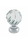 TRADCO - FLUTED SWIRL GLASS CUPBOARD KNOB