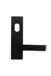 MILES NELSON COMMERCIAL - WIDE LONG PLATE DOOR HANDLES - LEVER 87 - BLACK