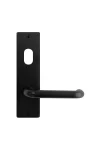 MILES NELSON COMMERCIAL - WIDE LONG PLATE DOOR HANDLES - LEVER 90 - BLACK