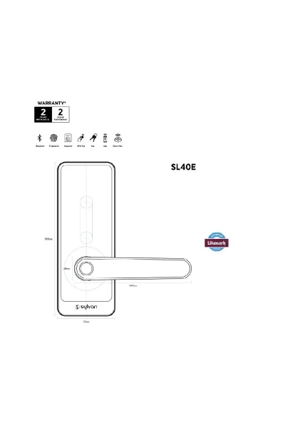 Sylvan Smart Entry Lever Handle SL40E - Image 3