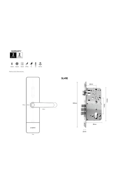 Sylvan Smart Entry Lever Handle SL41E - Image 4
