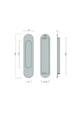 MARDECO M-SERIES OVAL FLUSH PULL - 9002/203 - Image 8