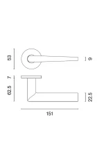 ENGER STILE SALTA Lever handle on round rose R SLIM 7MM - Image 6