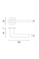 ENGER STILE UTA Lever handle on round rose R SLIM 7MM - Image 6