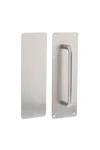 STAINLESS PUSH/PULL HANDLE ON PLATE SET