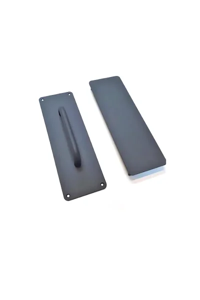 STAINLESS PUSH/PULL HANDLE ON PLATE SET - Image 2