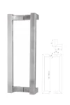 JAECO 1710 BACK TO BACK OFFSET PULL HANDLE