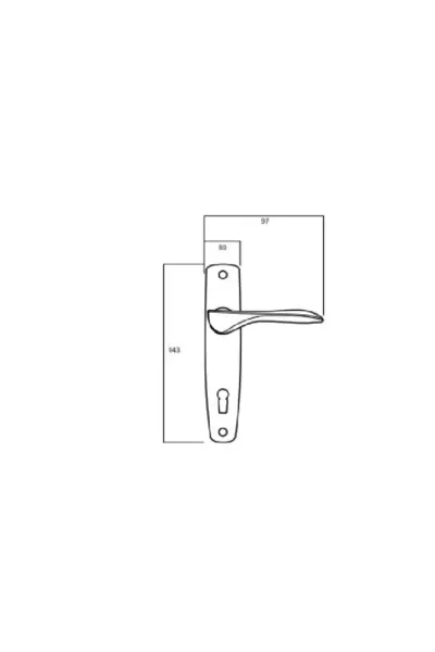 LOCKWOOD DOMESTIC DOOR HANDLE - L392 - Image 2