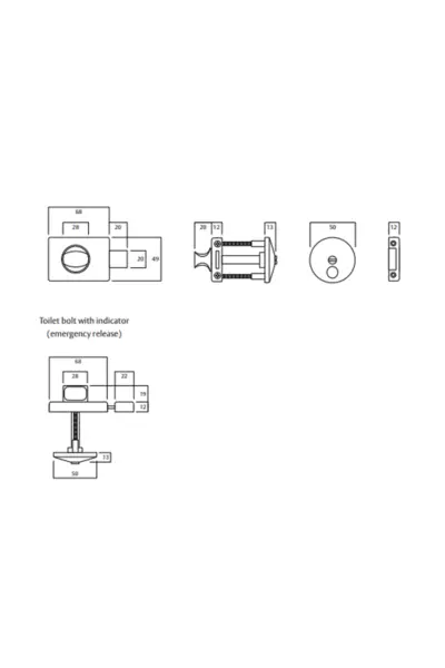 LOCKWOOD 801SP TOILET INDICATOR BOLT - Image 2