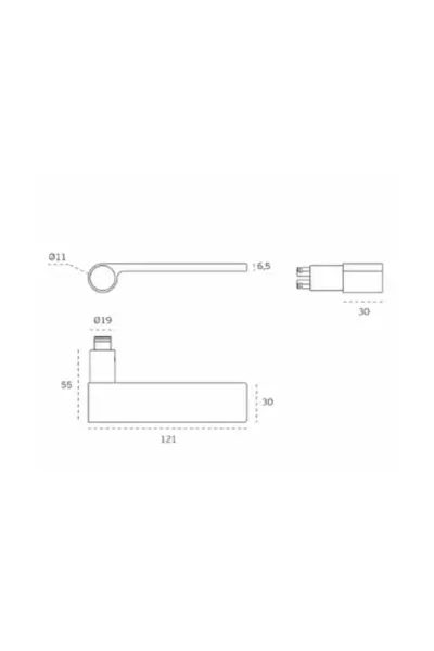 JNF OUTLINE LEVER HANDLES - NO ROSE - IN.00.313.SR - Image 2