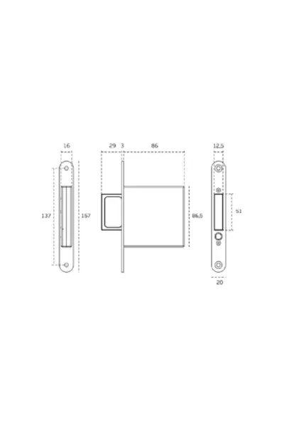 JNF CONCEALED FLUSH END PULL - IN.16.600 - Image 3