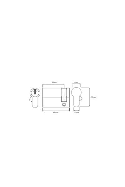 LOCKWOOD EURO CYLINDER FIXED CAM HALF KEY - L9555-502CP - Image 3