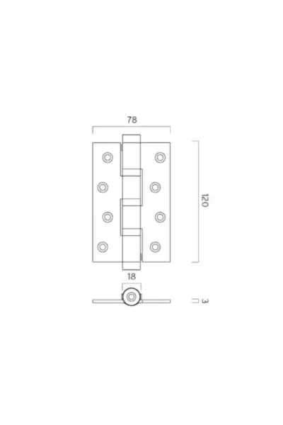 JNF SPRING HINGE WITH 3 BALL BEARINGS - IN.05.646 - Image 3