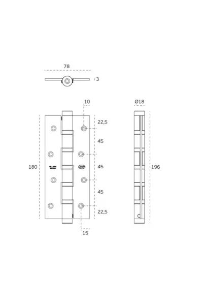 JNF SPRING HINGE WITH 5 BALL BEARINGS - IN.05.656 - Image 3