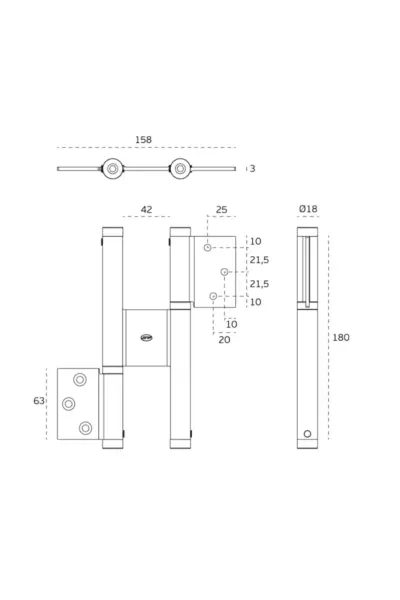 JNF DOUBLE ACTION SPRING HINGE - IN.05.660 - Image 5