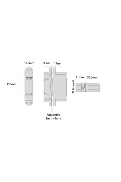 D&D TECH SURECLOSE HYDRAULIC DOOR CLOSER/CONCEALED HINGE SYSTEM - 77108523 - Image 10