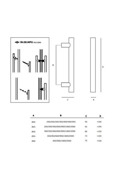 JNF STAINLESS STEEL PULL HANDLES - IN.07.286.D.20 - Image 4