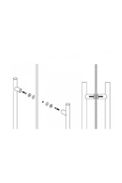 JNF UNIFIX FITTINGS FOR BACK TO BACK HANDLES - GLASS - IN.08.ADV.35 - Image 3