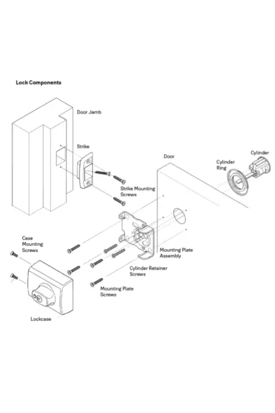 LOCKWOOD SINGLE CYLINDER NIGHTLATCH/DEADLATCH WITH LEVER - FOR OPEN OUT DOORS - L002-4L1 - Image 5