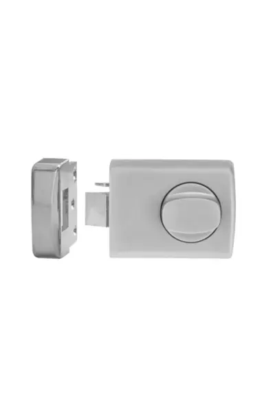 LOCKWOOD SINGLE CYLINDER NIGHTLATCH/DEADLATCH WITH KNOB - FOR OPEN IN DOORS - L002-1K1