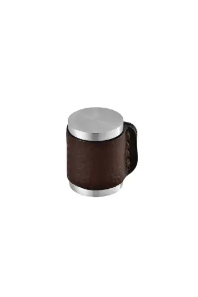 JNF STAINLESS STEEL DOOR STOP WITH LEATHER - SR.13.006