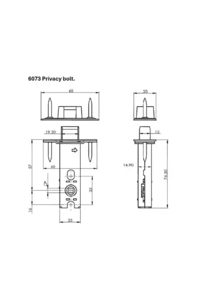 MARDECO HEAVY DUTY PRIVACY BOLT  – 6073 - Image 6