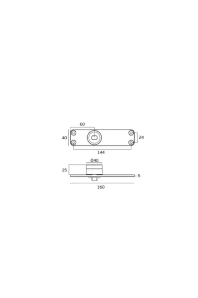 JNF FREE SWING PIVOT SET HEAVY DUTY FOR WOODEN DOORS ( 500KG) - IN.05.501 - Image 4
