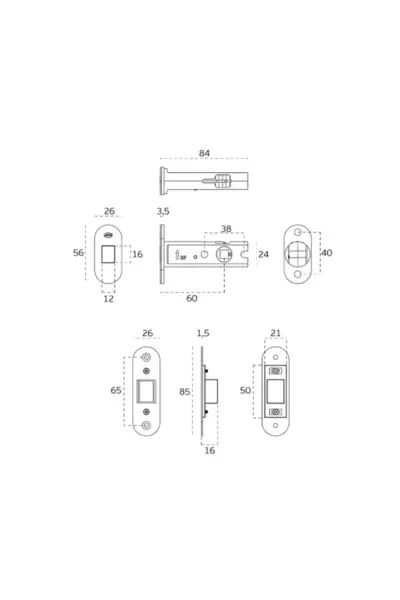 JNF REVERSIBLE BATHROOM LATCH - IN.20.152 - Image 5