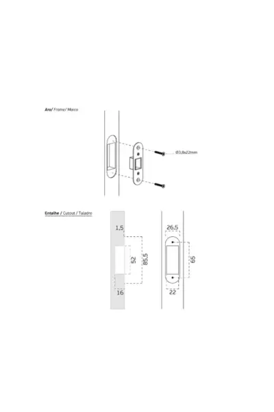 JNF REVERSIBLE BATHROOM LATCH - IN.20.152 - Image 7