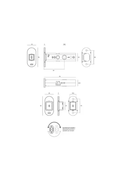 JNF MAGNETIC PASSAGE LATCH - IN.20.166 - Image 5