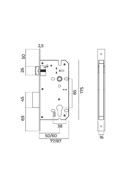 JNF EURO MORTICE LOCK - IN.20.792 - Image 3